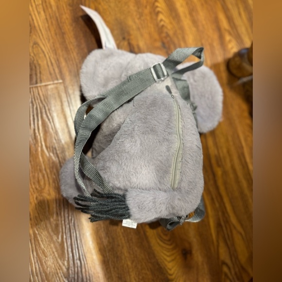 NWT STEPPING STONES CARRIED AWAY plush grey elephant backpack with tags - Picture 2 of 5
